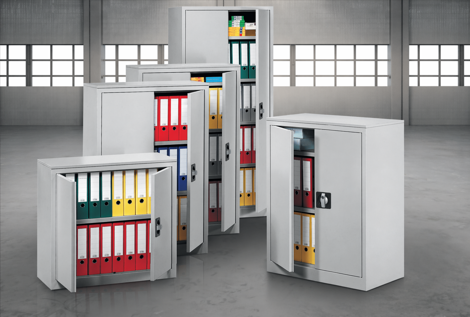 Stahlschränke von Ceha in verschiedenen Größen, für Ordner zum Abschließen