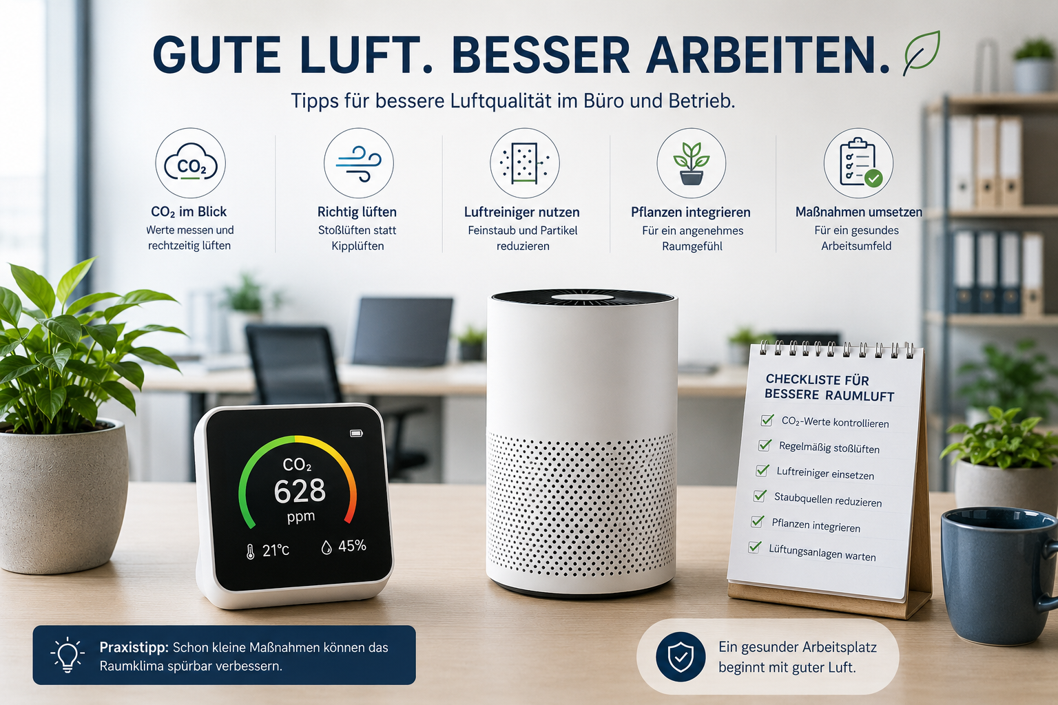 Luftqualität im Büro verbessern