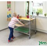 Kongamek KM152976 Trockenwagen (950 x 600 x 1120 mm), grau/buche