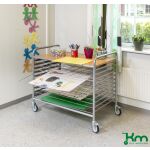 Kongamek KM152976 Trockenwagen (950 x 600 x 1120 mm), grau/buche