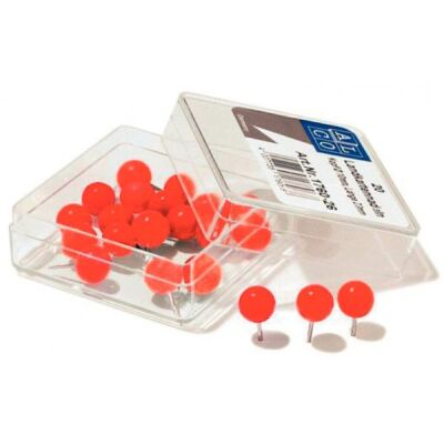 Markierungs-/Rundkopf-/Landkartennadel, Kopfdurchmesser 5 x 16 mm, rot, VE = 1 Packung = 100 Stück