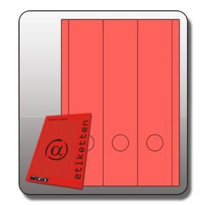 Rückenschilder, lang / breit, 61 x 285 mm, rot, VE = 1 Packung = 100 Blatt