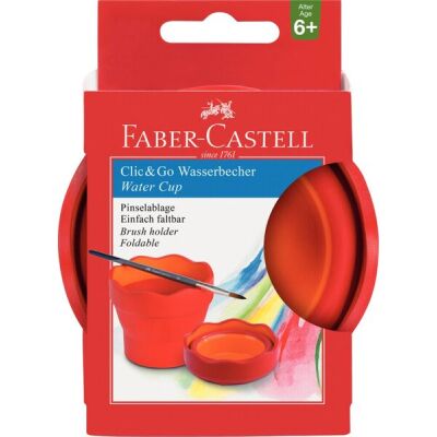 Faber Castell Wasserbecher Clic&Go, rot # 181517