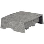 Monitorständer Q-riser 90 Circular, grau, aus PET-Filz.