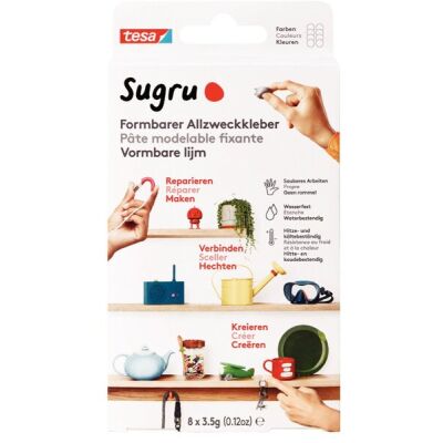 Formbarer Allzweckkleber Sugru, 8er-Pack (8 x 3,5 g), 8 x weiß