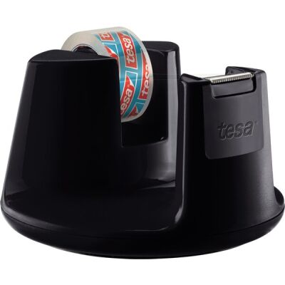 Tischabroller Easy Cut® Compact schwarz inkl. 1 Rolle tesafilm® kristall-klar 10m x 15 mm