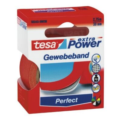 extra Power® Perfect Gewebeband, rot, 2,75 m x 38 mm, 1 Rolle