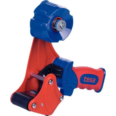 Handabroller Premium für Packband-Rollen, rot-blau, Maße: bis 66 m x 50 mm