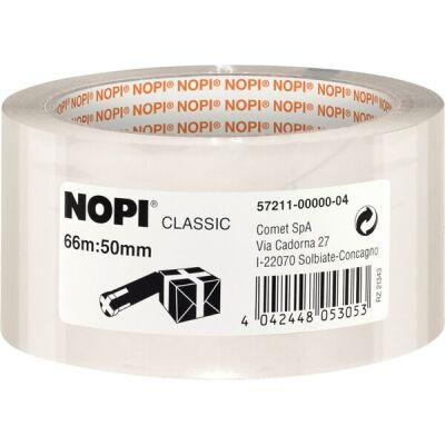 Packband NOPI® Pack Classic, transparent, PP, 66 m x 50 mm