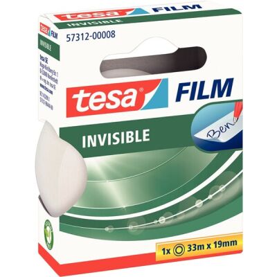tesafilm® invisible, matt, beschriftbar, lösungsmittelfrei, 19 mm x 33 m