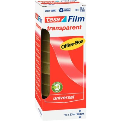 tesafilm®  transparent, 33 m x 15 mm, Packung à 10 Rollen