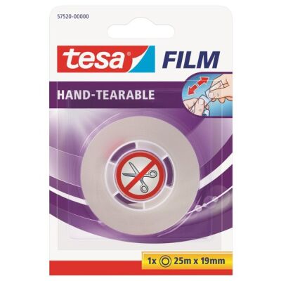 tesafilm® von Hand einreißbar, transparent, 25 m x 19 mm