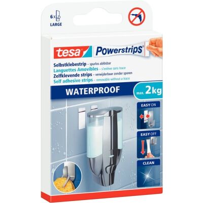 Powerstrips® Waterproof Large, weiss, Packung mit 6 Strips