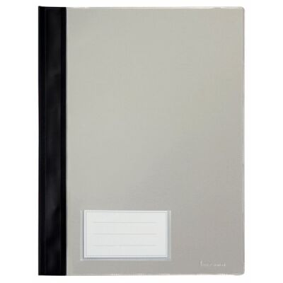 Schnellhefter A4, mit Einsteckfach, schwarz, transparenter Deckel, PVC