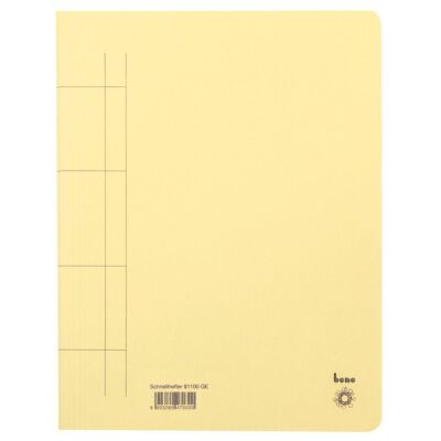 Schnellhefter, A4, 250g/m2, gelb kaufm. Heftung, für ca. 250 Blatt