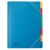 Bene Eckspann-Ordnungsmappe, 7 Fächer, blau, 390g/qm Chartreuse-Karton, Vorderdeckel zum Beschriften, Eckspannverschluss