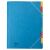 Bene Eckspann-Ordnungsmappe, 9 Fächer, blau, 390g/qm Chartreuse-Karton, Vorderdeckel zum Beschriften, Eckspannverschluss