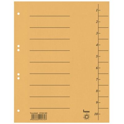 Trennblätter, A4, mais, Recycling-Karton 250g/m2