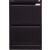 Hängeregistraturschrank, einbahnig, DIN A4, 2 HR-Schubladen, Farbe schwarz, abschließbar, Maße (HxBxT): 711 x 413 x 622 mm