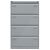 LIGHT Hängeregistraturschrank, doppelbahnig, DIN A4, 4 HR-Schubladen, Farbe silber, abschließbar, Maße (HxBxT): 1.321 x 800 x 622 mm