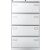 LIGHT Hängeregistraturschrank, doppelbahnig, DIN A4, 4 HR-Schubladen, Farbe lichtgrau, abschließbar, Maße (HxBxT): 1.321 x 800 x 622 mm