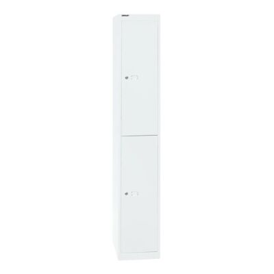 Garderobenschrank Office, 1 Abteil, 2 Fächer, Farbe verkehrsweiß, abschließbar, Maße (HxBxT): 1.802 x 305 x 457 mm