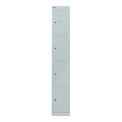 Schließfachschrank Office, 1 Abteil, 4 Fächer, Farbe lichtgrau, Maße (HxBxT): 1.802 x 305 x 457 mm