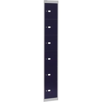 Schließfachschrank Office, 1 Abteil, 6 Fächer, Farbe oxfordblau, Maße (HxBxT): 1.802 x 305 x 457 mm