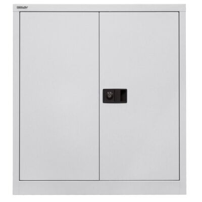 Flügeltürenschrank Universal, 1 Fachboden, 2 OH, Farbe lichtgrau, abschließbar, Maße (HxBxT): 1.000 x 914 x 400 mm