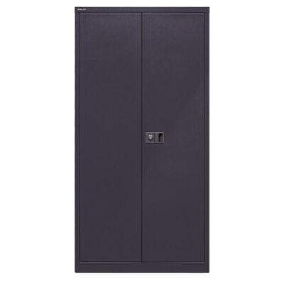 Flügeltürenschrank Universal, 3 Fachböden, 4 OH, Farbe schwarz, abschließbar, Maße (HxBxT): 1.806 x 914 x 400 mm