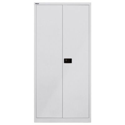 Flügeltürenschrank Universal, 4 Fachböden, 5 OH, Farbe lichtgrau, abschließbar, Maße (HxBxT): 1.950 x 914 x 400 mm