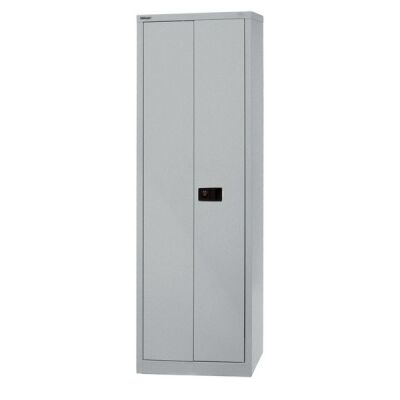 Flügeltürenschrank Universal, 4 Fachböden, 5 OH, Farbe silber, abschließbar, Maße (HxBxT): 1.950 x 600 x 400 mm