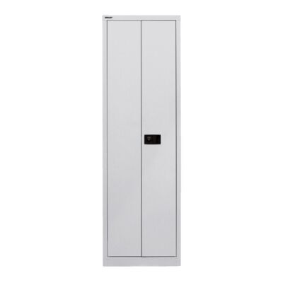 Flügeltürenschrank Universal, 4 Fachböden, 5 OH, Farbe lichtgrau, abschließbar, Maße (HxBxT): 1.950 x 600 x 400 mm