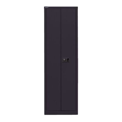 Flügeltürenschrank Universal, 4 Fachböden, 5 OH, Farbe schwarz, abschließbar, Maße (HxBxT): 1.950 x 600 x 400 mm