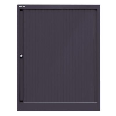 Rollladenschrank EuroTambour, 2 Fachböden, 2,5 OH, Farbe Korpus schwarz, Rollladen schwarz, abschließbar, Maße (HxBxT): 1.030 x 800 x 430 mm