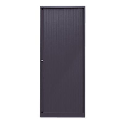 Rollladenschrank EuroTambour, 4 Fachböden, 5 OH, Farbe Korpus schwarz, Rollladen schwarz, abschließbar, Maße (HxBxT): 1.980 x 800 x 430 mm