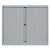 Rollladenschrank EuroTambour, 2 Fachböden, 2,5 OH, Farbe Korpus silber, Rollladen silber, abschließbar, Maße (HxBxT): 1.030 x 1.200 x 430 mm