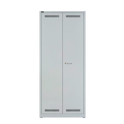 Garderobenschrank LIGHT, Allzweckschrank 400, Farbe lichtgrau, abschließbar, Maße (HxBxT): 1.850 x 800 x 500 mm