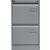 LIGHT Hängeregistraturschrank, einbahnig, DIN A4, 2 HR-Schubladen, Farbe silber, abschließbar, Maße (HxBxT): 711 x 413 x 622 mm