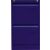 LIGHT Hängeregistraturschrank, einbahnig, DIN A4, 2 HR-Schubladen, Farbe oxfordblau, abschließbar, Maße (HxBxT): 711 x 413 x 622 mm