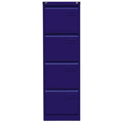 LIGHT Hängeregistraturschrank, einbahnig, DIN A4, 4 HR-Schubladen, Farbe oxfordblau, abschließbar, Maße (HxBxT): 1321 x 413 x 622 mm