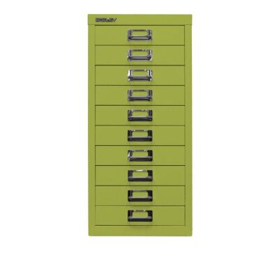 MultiDrawer?, 29er Serie, DIN A4, 10 Schubladen, Farbe grün, Maße (HxBxT): 590 x 279 x 380 mm
