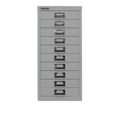 MultiDrawer?, 29er Serie, DIN A4, 10 Schubladen, Farbe lichtgrau, Maße (HxBxT): 590 x 279 x 380 mm