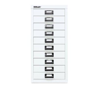 MultiDrawer?, 29er Serie, DIN A4, 10 Schubladen, Farbe verkehrsweiß, Maße (HxBxT): 590 x 279 x 380 mm