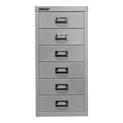 MultiDrawer?, 29er Serie, DIN A4, 6 Schubladen, Farbe silber, Maße (HxBxT): 590 x 279 x 380 mm