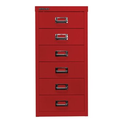 MultiDrawer?, 29er Serie, DIN A4, 6 Schubladen, Farbe kardinalrot, Maße (HxBxT): 590 x 279 x 380 mm