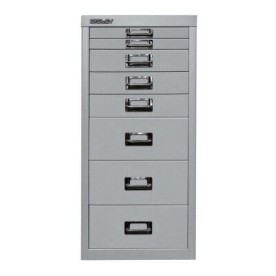 MultiDrawer?, 29er Serie, DIN A4, 8 Schubladen, Farbe silber, Maße (HxBxT): 590 x 279 x 380 mm