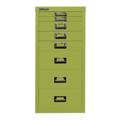 MultiDrawer?, 29er Serie, DIN A4, 8 Schubladen, Farbe grün, Maße (HxBxT): 590 x 279 x 380 mm