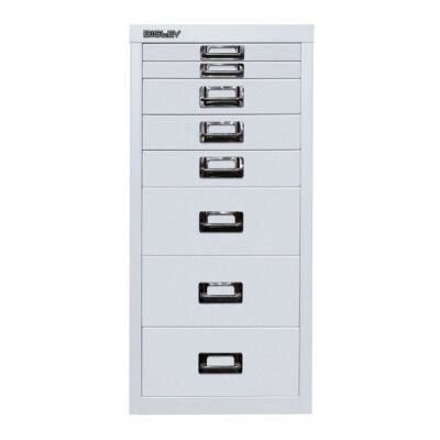 MultiDrawer?, 29er Serie, DIN A4, 8 Schubladen, Farbe lichtgrau, Maße (HxBxT): 590 x 279 x 380 mm