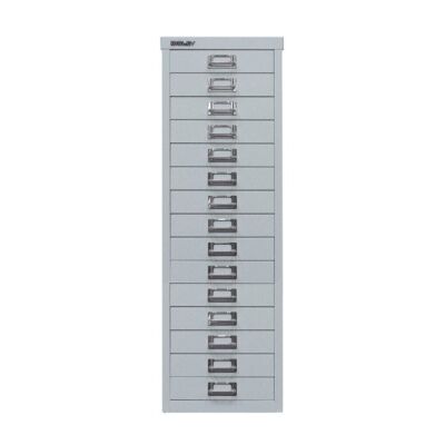 MultiDrawer?, 39er Serie, DIN A4, 15 Schubladen, Farbe silber, Maße (HxBxT): 860 x 279 x 380 mm